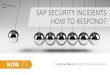 How to Predict SAP Data Breaches? - SAP Cyber Security ... · Respond to SAP Security Incidents. Demo Time. 4. Source: Industry-Focused Data Breach Report 2018. CRITICAL ASSETS. 5