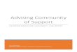 Final Advising Community of Support Report · Lisa Naderman on assessments and Dan Avenarius and Dawn Drake as administrators of the Distance Learning Center. ... We plan to adapt