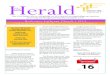 Herald - WordPress.com · 2018. 9. 9. · Herald The Our CoreValues drive everything we do towards accomplishing our mission of serving all through spirituality and God’s Love
