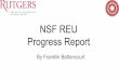 Progress Report NSF REU - About DSC€¦ · NSF REU Progress Report By Franklin Bettencourt. D.E. Shaw et al. BPTI 1 millisecond Simulation The Problem - DE Shaw BPTI Radical Cybertools