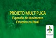 PROJETO MULTIPLICA Expansão do Movimento Escoteiro no Brasil€¦ · modelo de Unidade Escoteira Local baseada em uma estrutura próxima do modelo atual de Seção Escoteira Autônoma