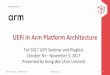 UEFI in Arm Platform Architecture · presented by UEFI in Arm Platform Architecture Fall 2017 UEFI Seminar and Plugfest October 30 –November 3, 2017 Presented by Dong Wei (Arm Limited)