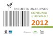 ENCUESTA UNAB-IPSOS CONSUMOsustentabilidad.unab.cl/wp-content/uploads/2015/03/... · 2018. 3. 15. · Encuesta Consumo Sustentable UNAB-IPSOS 2012 ¿POR QUÉ UNA ENCUESTA SOBRE CONSUMO