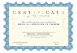 CERTIFICATE · CERTIFICATE of TRAINING This certifies that you have completed the MEDICAL CODING EXAM SYSTEM Congratulations on your commitment to excellence from everyone at MEDICAL