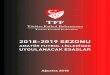 2018 - 2019 SEZONU UYGULANACAK ESASLAR - TFF · - 4 - “2018-2019 Sezonu Amatör Futbol Liglerinde Uygulanacak Esaslar” TFF Yönetim Kurulu’nun 01 Ağustos 2018 tarihli toplantısında