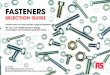 3267 Fasteners Guide 2016 UK v4a · We have over 9,000 fasteners, fixings, ironmongery and hardware products online. 2 FASTENERS SELECTION GUIDE COMMON FASTENER TYPES FASTENER MATERIALS