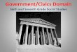Government/Civics Domain · Government/Civics Domain Sixth and Seventh Grade Social Studies . Resources ... Videos- Unit 1, Middle School, High School, Concept Wall Southern Center