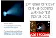 17th FLIGHT OF ‘KYSS T’ DEFENSE-DODGING WARHEAD TEST …satobs.org/seesat_ref/misc/191128-kyss17_D_no-appx.pdfвы несёте какая ракета. Внезапно на небе