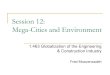 Session 12: Mega-Cities and Environment...Mega-Cities and Environment 1.463 Globalization of the Engineering & Construction Industry Fred Moavenzadeh. Fall 2009 Issues for Global Climate