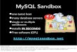 MySQL Sandboxmysqlsandbox.net/docs/sandbox_demo_with_notes.pdf · Creating a replication system is equally easy. If you have ever set up MySQL replication servers you know that it