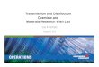 Materials Research Wish List - Energy.gov · analytics/visualization not included, but have their own materials wish lists . Substation Transformers. Other Substation Equipment 5
