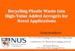 Recycling Plastic Waste into High-Value Added Aerogels for ...€¦ · SoC Presentation Title 2004 Novelty of Recycled PET Aerogel Process SG Non-Provisional Application No. 10201802587W,