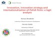 Innovation, innovation strategy and internationalization ......survey data no evidence that either product or process innovations increase the likelihood that a Slovenian firm becomes