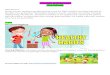 HOLIDAY HOMEWORK (Pre School) · HOLIDAY HOMEWORK (Pre School) Dear parents, As the summer vacations are approaching, some fun filled activities have been planned for the little ones,