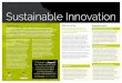 Sustainable Innovation - impactinternational.com · Sustainable innovation is about creating and integrating new business protect and preserve environmental integrity whilst enhancing