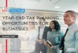 YEAR-END TAX PLANNING OPPORTUNITIES FOR ......2 Year-End Tax Planning Opportunities for Businesses CPE and Support CPE Participation Requirements ‒To receive CPE credit for this