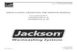INSTALLATION, OPERATION, AND SERVICE MANUALtcdparts.com/manuals/JACKSONCONSERVERXL-10072016123439.pdfAny repair work by persons other than a Jackson WWS authorized service agency is