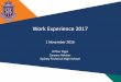 Work Experience 2017 - Sydney Technical High School · 2016. 11. 10. · Sydney Technical High School . Main points • Week 7 Term 2 (5-9th June, 2017) • Electronic Interactive