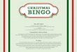 You will need · a Printout of “Christmas Bingo,” pages 1–5 a Clear contact paper (optional for covering boards and picture cards) a Scissors a Counters (beans or tokens) a