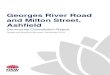 Georges River Road and Milton Street, Ashfield...• Restricting right turn movements into and out of Blackwood Avenue • Removing 13 car spaces on Milton Street and seven car spaces