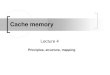 Cache memory - VGTUdma.vgtu.lt/KTA/KTA4_EN.pdf · 2015. 4. 30. · Cache memory Cache memory is intended to give memory speed approaching that of the fastest memories available, and
