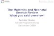 The Maternity and Neonatal Service Review What you said ... · Antenatal/ Postnatal – Focus Group Feedback Antenatal/ Postnatal Care Continuity of carer and seeing the same GP/midwife