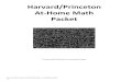 Harvard/Princeton At-Home Math Packet · Ready standard. I strongly encourage you to work diligently to complete the activities. You may experience some difficulty with some activities