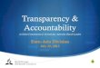 Transparency & Accountability - Seventh-day Adventist Churchmoneywise.adventist.org/files/transparency_and... · Promote a culture of transparency and accountability Revise policies