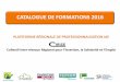 CATALOGUE DE FORMATIONS 2016occitanie.lesentreprisesdinsertion.org/sites/www... · Préambule au catalogue 1/ Le collectif Inter- éseaux Régional pou l’Insetion, la Solidaité