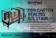 BestPack Solutions EGG CARTON SEALING SOLUTION · 2018. 10. 29. · egg carton sizes and egg crates while consistently maintaining top speed. The CSEG’s High Speed design & ﬂexibility