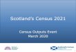 Scotland’s Census 2021€¦ · • A variable in Scotland’s 2021 Census is a particular characteristic about a person, household, family or communal establishment • We want