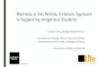 Wellness in Two Worlds: A Holistic Approach to Supporting ... · Wellness in Two Worlds: A Holistic Approach to Supporting Indigenous Students Natasha Young, Aboriginal Student Advisor