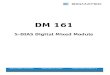 DM 161 - SIGMATEK · DM 161 S-DIAS Digital Mixed Module Date of creation: 27.02.2014 Version date: 28.02.2020 Article number: 20-008-161-E