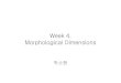 Week 4. Morphological Dimensionsocw.snu.ac.kr/sites/default/files/NOTE/29.pdf · 2018. 1. 30. · Week 4. Morphological Dimensions ... four types: Establishment of block sizes considering