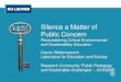 Silence a Matter of Public Concern - CDO UGent ... Silence a Matter of Public Concern Reconsidering Critical Environmental and Sustainability Education Danny Wildemeersch Laboratory