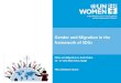 Gender and Migration in the framework of SDGs...Chaired the Global Migration Group in 2016 : “Strengthening the gender responsive engagement with migration and development” In