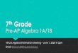 7th Grade -   · PDF file

7th Grade Virtual Algebra Information Meeting – June 1, 2020 @ 2pm Email: kbrown42@houstonisd.org Pre-AP Algebra 1A/1B