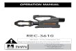REC-3610 - Spartaco · The REC-3610 battery powered15 ton compression tool utilizies “P” type dies to crimp splices and lugs up to 1250 MCM aluminum and 1500 MCM copper. The REC-3610