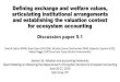 Defining exchange and welfare values, articulating institutional ... · Session 3d: Valuation and accounting treatments Expert Meeting on Advancing the Measurement of Ecosystem Services