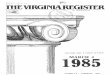 PUBLICATION DEADLINES AND SCHEDULES - Virginiaregister.dls.virginia.gov/vol01/iss11/v01i11.pdfTitle of Regulation: VR 105·01·2. Rules and Regulations of tbe VIrginia State Board