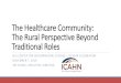 The Healthcare Community – The Rural Perspective Beyond ...€¦ · The Rural Perspective Beyond Traditional Roles NIU CENTER FOR GOVERNMENTAL STUDIES 50 YEAR CELEBRATION – NOVEMBER
