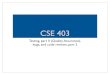 cse403 testing part 2 - courses.cs.washington.educourses.cs.washington.edu/courses/cse403/12au/... · Announcements • Deliverables for 11/19 release (due 11:59PM) • Documents