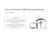 Second Quarter 2008 Earnings Review - CitigroupSecond Quarter 2008 Earnings Review July 18, 2008 REVISED The earnings presentation deck originally posted on our web site had two inadvertent
