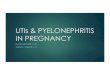 UTIs & PYELONEPHRITIS IN PREGNANCY · 2019. 8. 9. · DIAGNOSIS u Cystitis: diagnosis can be made based on clinical symptoms u But remember, many women in pregnancy at risk for UTI