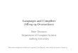 Languages and Compilers (SProg og Oversættere)people.cs.aau.dk/~bt/SPOF06/SPOF06-9-3.pdf · 2006. 3. 16. · • The CLR is the execution engine for .NET • Responsible for key