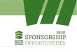 2016-2017 SPONSORSHIP OPPORTUNITIES · 2 3 SPONSORSHIP Opportunities This package outlines opportunities to support the SCA as a sponsor during its 2016-17 fiscal year (from October