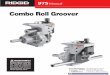 Combo Roll Groover - Test Equipment Depot · 2019. 1. 31. · Combo Roll Groover WARNING! Read this Operator’s Manual carefully before using this tool. Failure to understand and