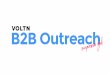Voltn B2B Outreach · 2019. 9. 28. · 6 Ébut manual network outreach is unscalable . Finding the right targets, drafting up the ideal copy strategy,! one-by-one invitations, obstacles