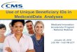 Medicaid Innovation Accelerator Program (IAP) Use of ......Beneficiary IDs in Medicaid Data • Accurate identification of unique individuals is important for program administration,