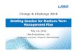 Change ＆ Challenge 2018 Briefing Session for Medium-Term … · 2018. 10. 26. · Briefing Session for Medium-Term Management Plan May 18, 2016 ... Pharmaceuticals 9.2 10.0 0.8